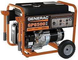 Generac 5623 GP6500 8,000 Watt 389cc OHV Portable Gas Powered Generator