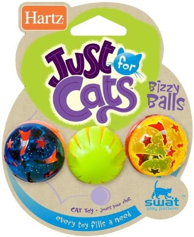 Hartz Bizzy Balls Cat Toys - 6 packs of three balls [Misc.]