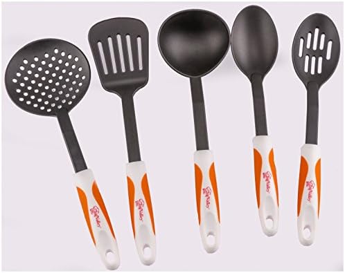 Chef Valley Kitchen Utensil Tools Set of 5 Non-Stick, Orange