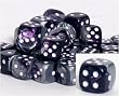 Gemini 12mm d6 w/pips Purple and Steel with White