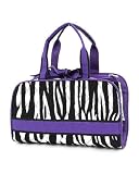 Belvah Quilted 3pc Zebra Cosmetic Bag