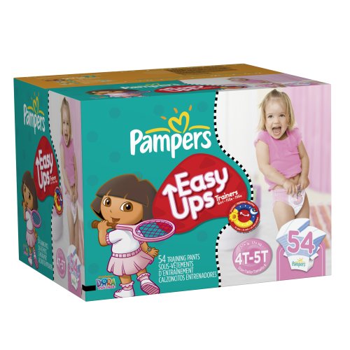 Pampers Easy Ups Girls Size 4T-5T Diapers Big Pack 54 Count