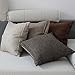 Jepeak Cotton Linen Blend Throw Pillow Cover Square Decorative Burlap Pillowcase Cushion Cover for Sofa - 24