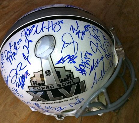 New York Giants Autographed Signed Riddell Super Bowl XLVI Helmet