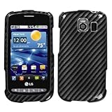 MyBat LG Vortex Phone Protector Cover - Racing Fiber (2D Silver)
