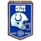 NFL Indianapolis Colts 11-by-17 Wood Sign Traditional Look