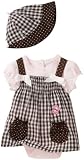 Vitamins Baby-girls Newborn Gingham Creeper Set