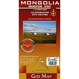 mongolia geographic map english french italian german and russian edition
