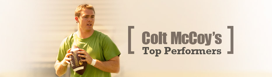 Colt McCoy's Top Performers