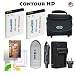 POWER KIT Contour (Includes 2-1200mAh batteries, pocket charger, card reader, screen protector kit, Zip Case) for the Contour cameras: Contour+2 ContourHD ContourGPS Contour+ VholdR 720p VholdR 1080p VholdR 1200 VholdR 1300 VholdR 2350 * AND IS A UNIVERSAL CHARGER FOR MOST 3.6V AND 3.7V BATTERIES WITH A USB CHARGING PORT
