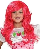 Kids Bright Pink Strawberry Shortcake Girls Costume Wig Girls Child Standard