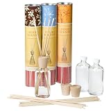 Beauty Bureau Stick Scents Reed Diffusers Sea Petals, Vanilla, & Morning Dew, 8-Ounce Package