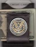 W-65FMC - 2-Toned Gold & Silver U.S. Morgan silver dollar eagle (Folding) Money clips