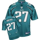 Rashean Mathis Jersey: Reebok Teal Replica #27 Jacksonville Jaguars Jersey - Large