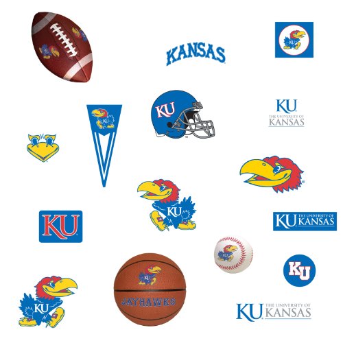RoomMates RMK1100SCS University of Kansas Peel & Stick Wall Decals