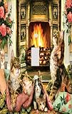 Cats at the Fireplace Decorative Switchplate Cover