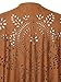 Persun Women Geo Cut Out Asymmetric Tasseled Summer Cover-up Kimono