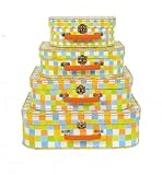 Travel Case Set, 4 Nesting, Circus Collection, 13 3/4"x9"x4"