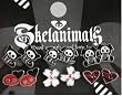 Skelanimals Red Black Kit, Dax, Elle, Bones Earrings