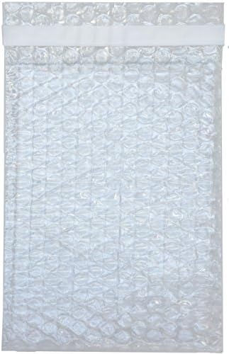 Premier Bubble Double Walled Self-Sealing Clear Cushioning Pouch Bags - Protective Bags for Shipping, Storage, and Moving - 6" x 8" - 50 count