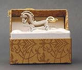 Rocking Horse Glass Messenger with 24 Karat Gold - Treasured Memories