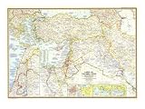 Lands Of The Bible Today Map 1967 Giclee Poster Print, 40x30