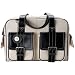 Jill-e 769411 Camera Leather Bag Medium with Black Leather trim (Bone)