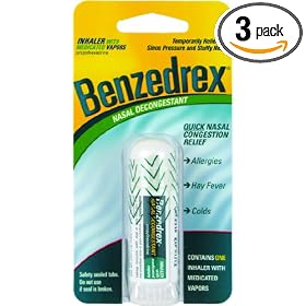 Benzedrex Nasal Decongestant Inhaler (Pack of 3)