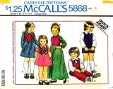 McCall's 5868 Sewing Pattern Girls Dress Shirt Jumpsuit Vest Size 6