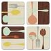 Studio Oh! Coasters Retro Café - heavyweight paper, 4 coordinating designs