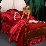 IS-Queen Size Sheet Set of silky & soft 600TC True Lingerie Satin ~ Easily accommodates up to 14 Mattress - IN STOCK