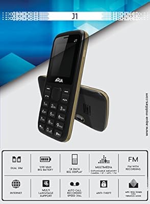 Aqua J1 - Dual SIM Basic Mobile Phone - Black