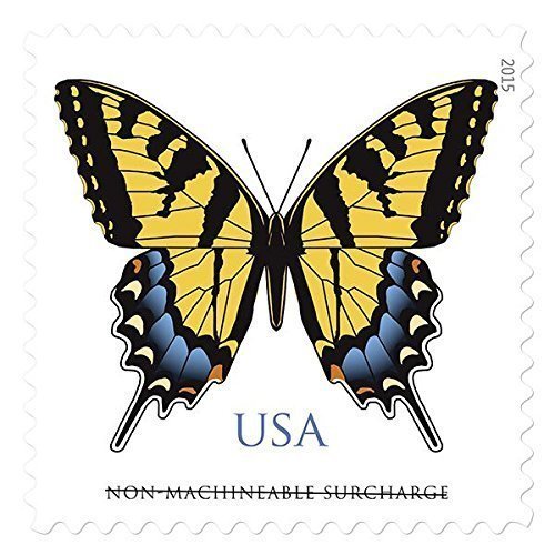 USPS Eastern Tiger Swallowtail - Sheet of 20 stamps (two-ounce Forever stamps, greeting card, square envelopes, Wedding stamps)