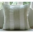 Metallic Attraction - Throw Pillow Covers - Silk Pillow Cover with Metallic Leather Tape