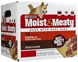 Purina Moist & Meaty Burger Cheese, Steak Pouch, 216-Ounce