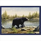 IMAGE OF Hautman Black Bears Rug Size: 3'10