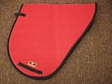 English Treeless Saddle Pad - Red Towel Base With Foam