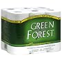 Green Forest Unscented Bathroom Tissue, 100% Recycled Paper, Whitened Without Chlorine, 12-Roll Packages (Case of 4)