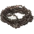 Black Chip FP Glass Beads Jewelry Beading 34" Strand
