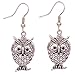 Yazilind Special design owl Ear Wire Hook Dangle Earrings retro Tibetan silver