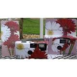 10 Pack Daisy Disposable Wedding Cameras in Matching Gift Boxes with Table Tents, 35mm, 27 Exposures