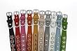 8"-9.5" Jewelled Pet Collar Circle Pattern in Black