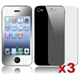 eForCity 3 x Screen Protector (Front Mirror Back Transparent) Compatible With Apple� iPhone� 4 iPhone� 4S AT&T, Sprint, Version 16GB 32GB 64GBby eForCity