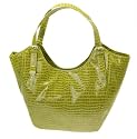 L. Erickson Get The Scoop Handbag - Patent Croc