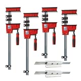 Bessey KRX1224 K Body REVO Fixed Jaw Parallel Clamp Kit Includes: 2-12-inch, 2-24-inch K Body Clamps and 2-KBX20 Extenders