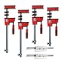 Bessey KRX1224 K Body REVO Fixed Jaw Parallel Clamp Kit Includes: 2-12-inch, 2-24-inch K Body Clamps and 2-KBX20 Extenders