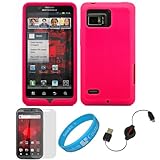 Hot Pink Premium Soft Silicone Skin Cover for Verizon Wireless Droid Bionic ....