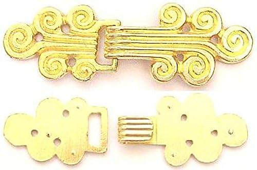 Gold Norse Cloak Clasp or Speed Lacing Hooks 2 &amp; 5/8" x 11/16" (Gold Cloak Clasp)