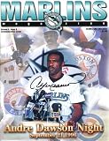 Andre Dawson Autographed/Hand Signed September 21, 1996 Florida Marlins Baseball Magazine