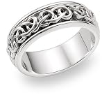 Bowen Platinum Celtic Wedding Band Ring